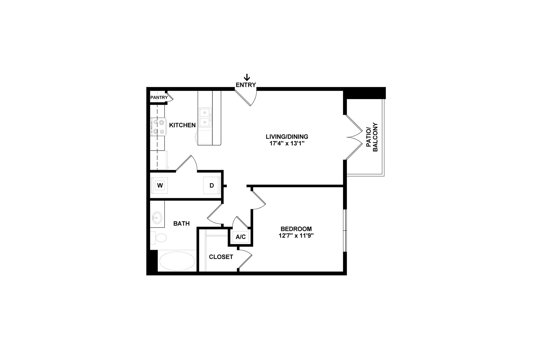 A1 floor plan - Madison at Westinghouse Apartments in Georgetown, TX