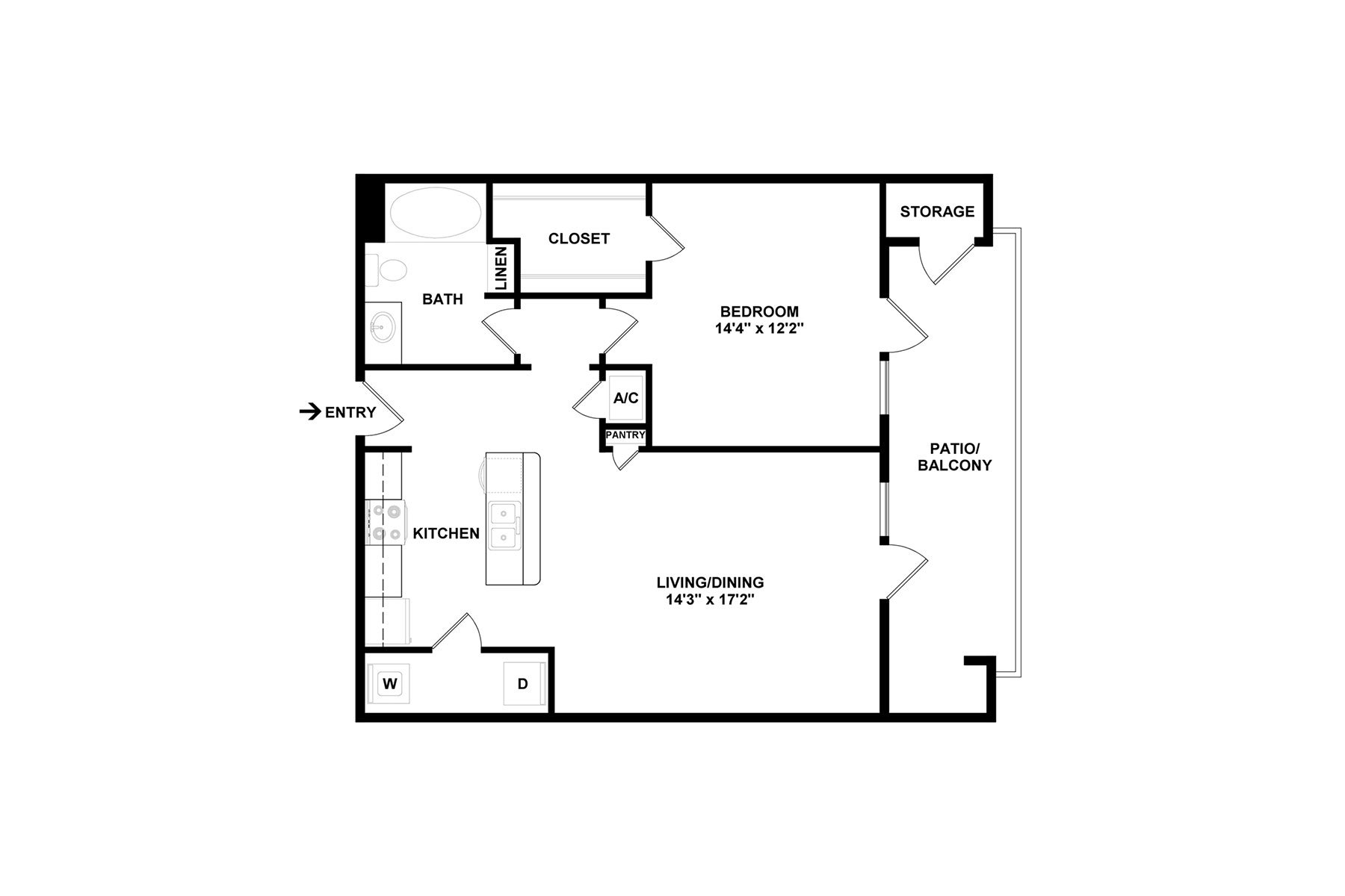 A3 floor plan - Madison at Westinghouse Apartments in Georgetown, TX